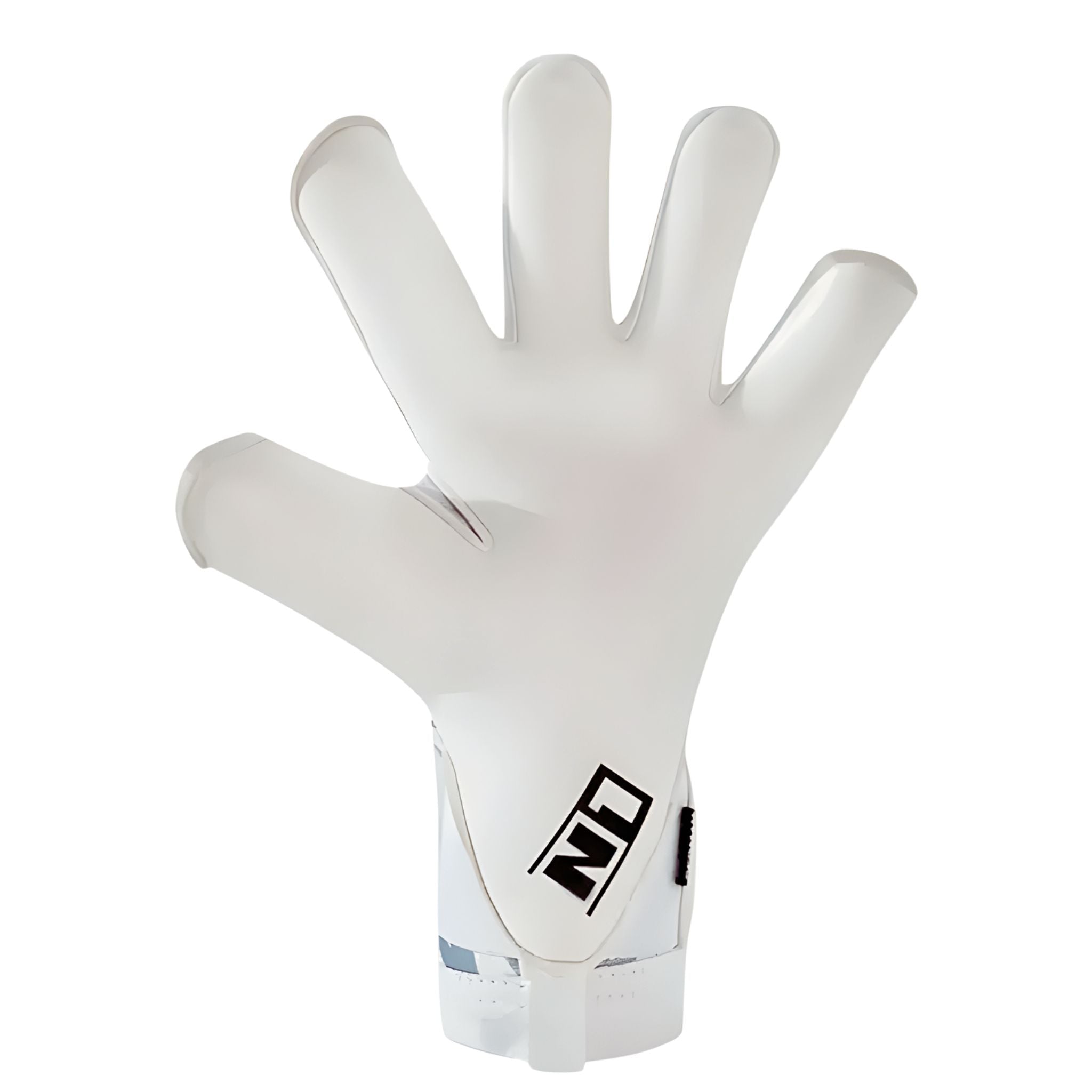 N1 Ares 2.0 All White Palm view showing 4mm UGT+ II German Pro Latex for maximum grip in all weather conditions.