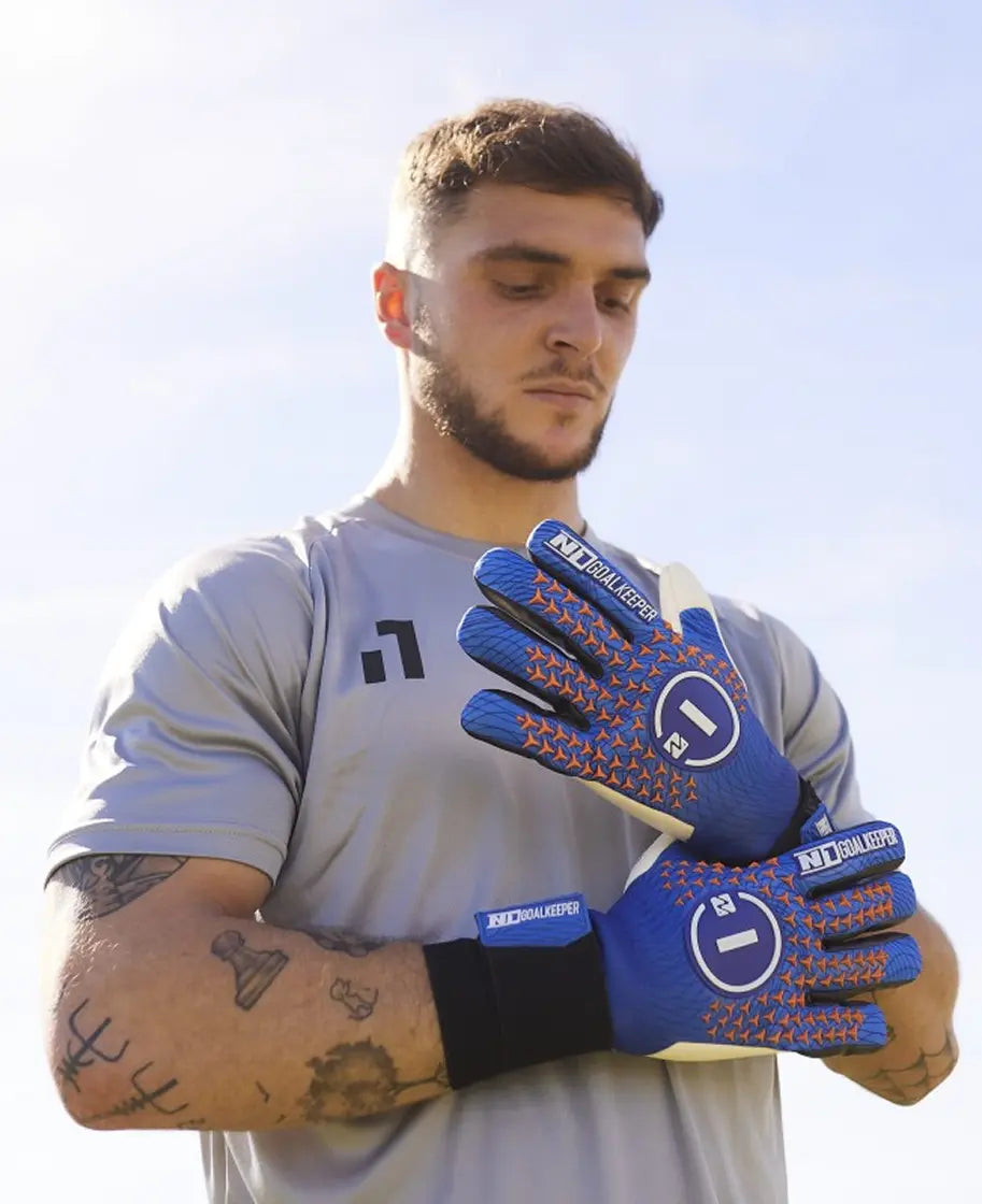 Goalkeeper Gloves Scorpius 2.0 Blue Orange UGT+ II N1 Goalkeeper Gloves Australia