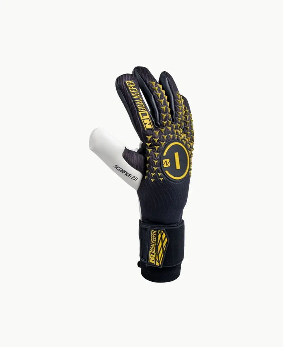 Goalkeeper Gloves Scorpius 2.0 Golden Black UGT+ II N1 Goalkeeper Gloves Australia