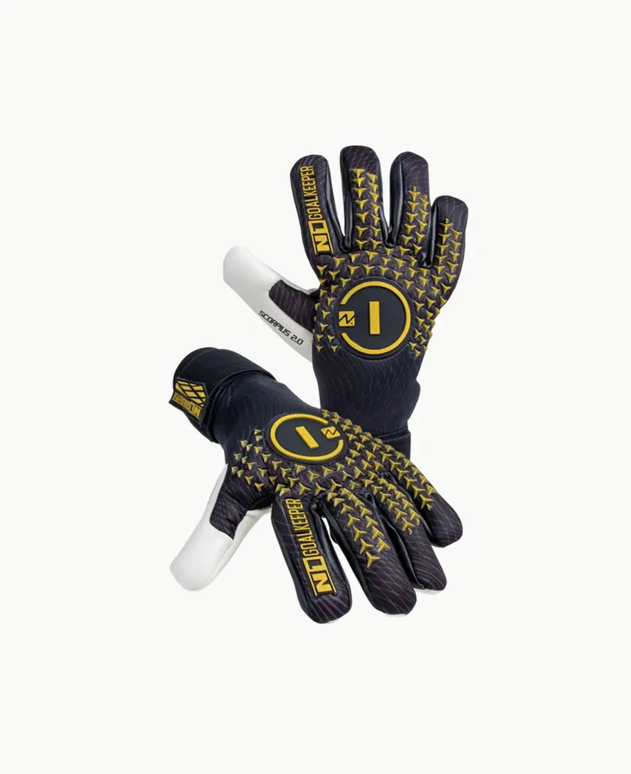 Goalkeeper Gloves Scorpius 2.0 Golden Black UGT+ II N1 Goalkeeper Gloves Australia