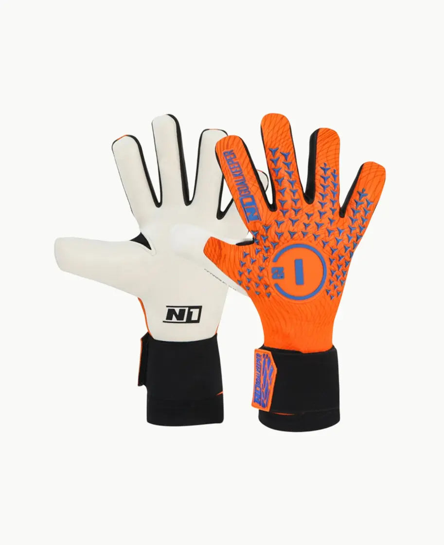 Goalkeeper Gloves Scorpius 2.0 Orange Blue UGT+ II N1 Goalkeeper Gloves Australia