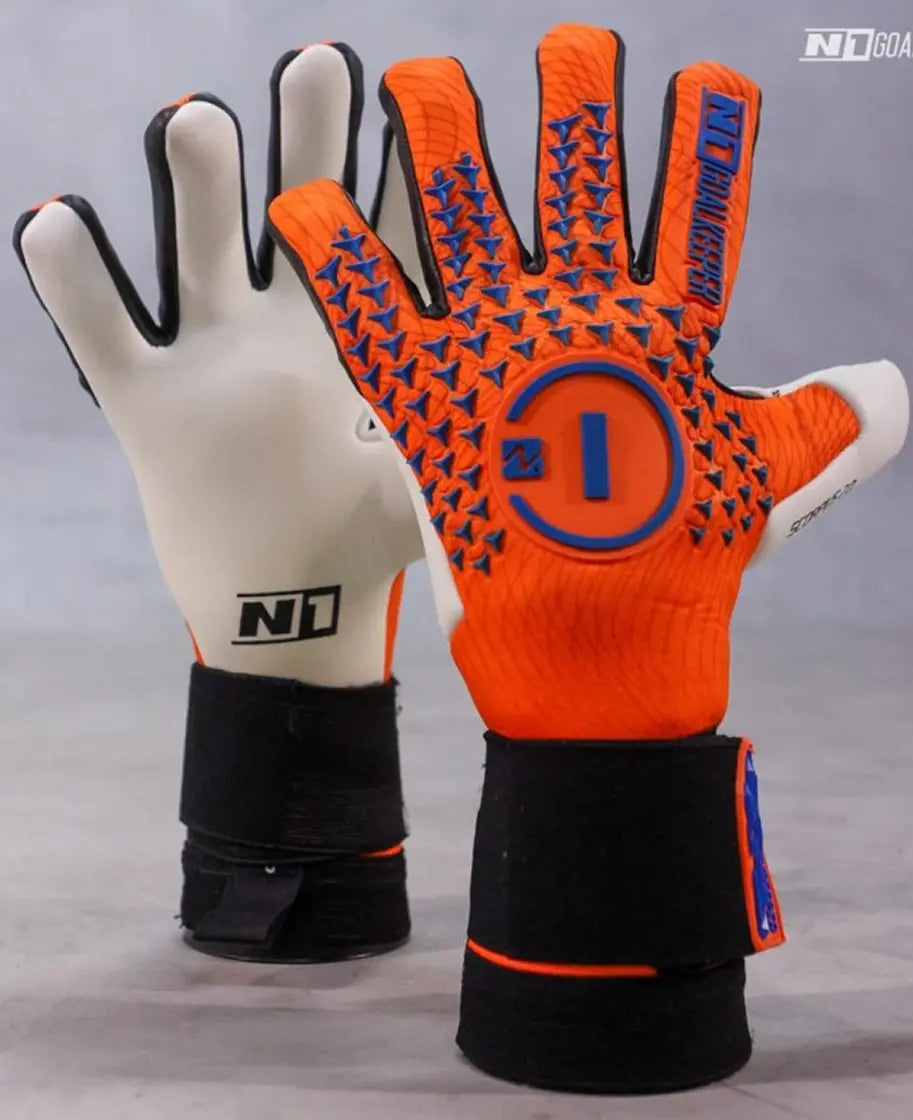 Goalkeeper Gloves Scorpius 2.0 Orange Blue UGT+ II N1 Goalkeeper Gloves Australia