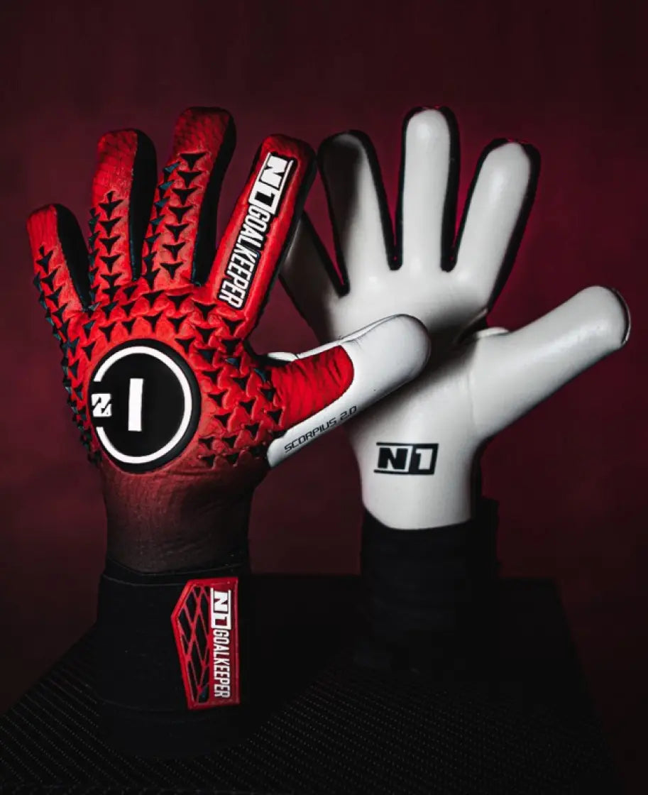 Goalkeeper Gloves Scorpius 2.0 Red UGT+ II N1 Goalkeeper Gloves Australia