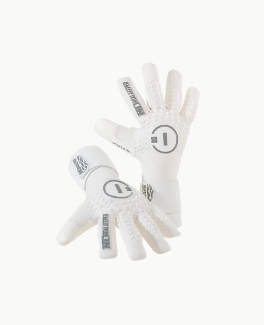 Goalkeeper Gloves Scorpius 2.0 All White UGT+ II N1 Goalkeeper Gloves Australia