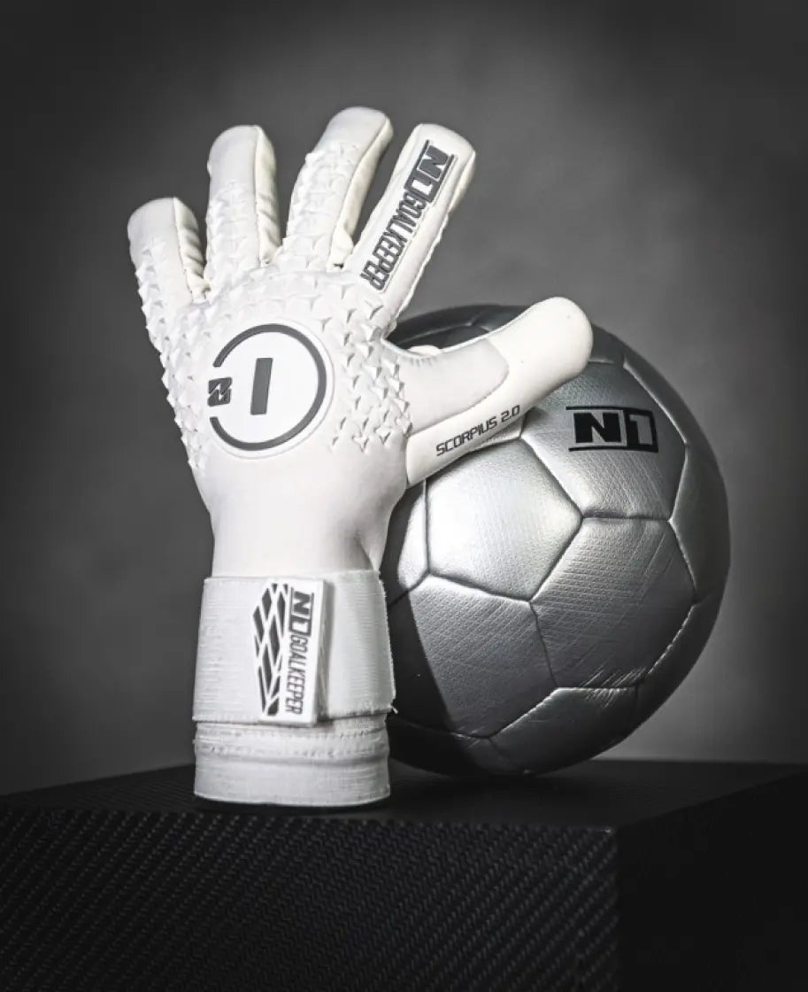 Goalkeeper Gloves Scorpius 2.0 All White UGT+ II N1 Goalkeeper Gloves Australia