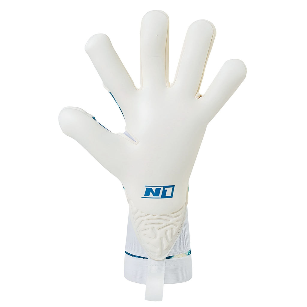 N1 Zeus 2.0 Breeze Palm view showing 4mm UGT+ II German Pro Latex for maximum grip in all weather conditions.